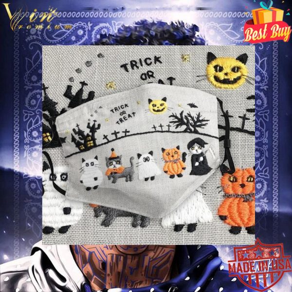 Cats Trick or treat halloween face mask 3