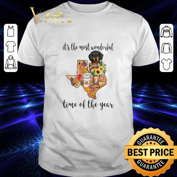 Awesome Dachshund Texas it's the most wonderful time of the year shirt 1