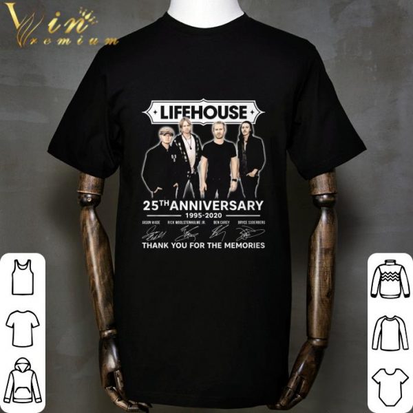 Lifehouse Band 25th anniversary 1995-2020 signatures shirt 2