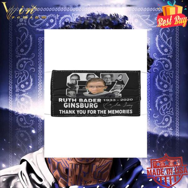 87 Ruth Bader Ginsburg 1933-2020 signature face mask 3