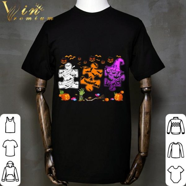 Puzzle Autism Halloween shirt 2