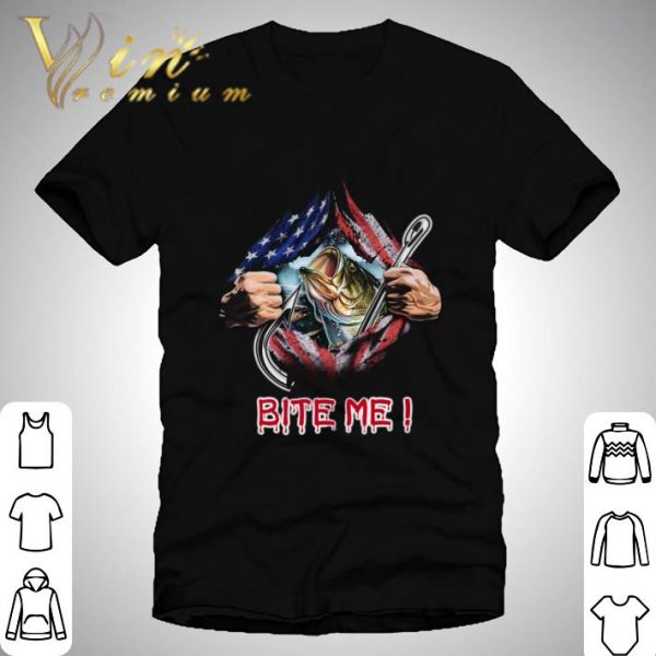 Fishing bite me inside me American flag shirt 1