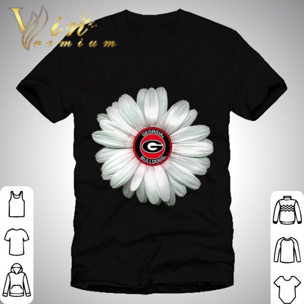 Daisy Flower Georgia Bulldogs logo shirt 1