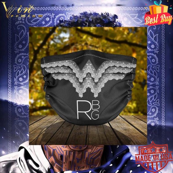 Wonder Woman logo RBG face mask 3