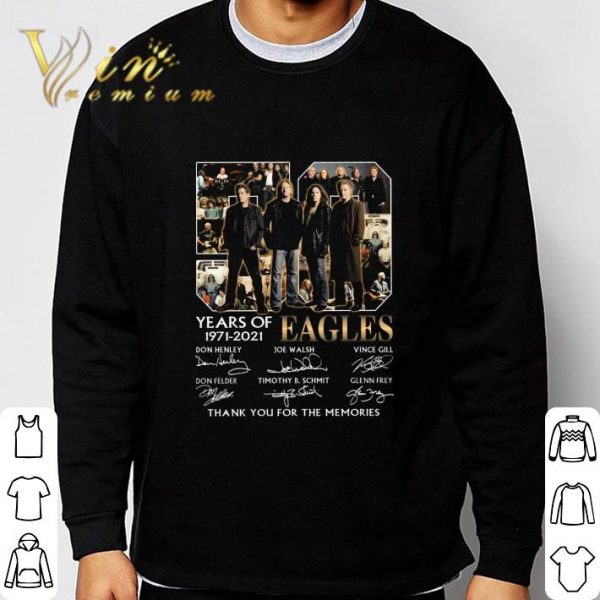 50 years of 1971-2021 Eagles signed thank you for the memories shirt 3