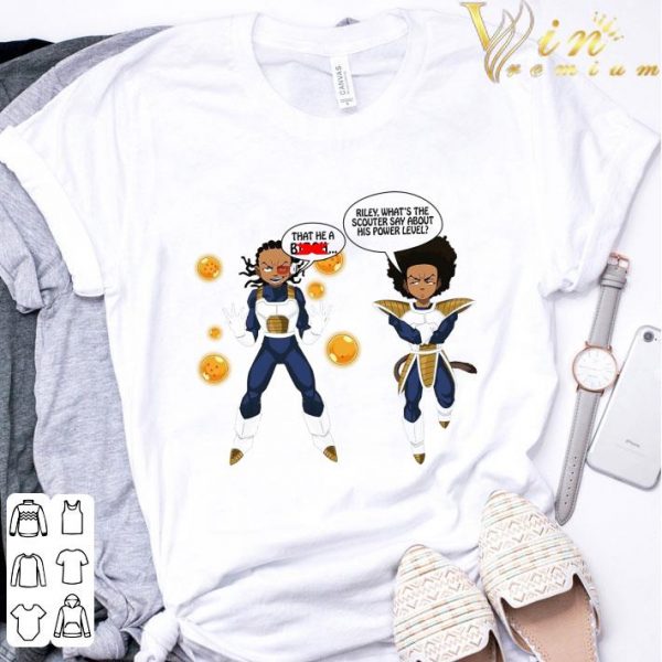 Boondocks Vegeta Riley what's the scouter say about his power level shirt 3