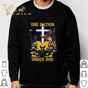 Eagle Statue of Liberty One Nation Under God Michigan Wolverines shirt 5