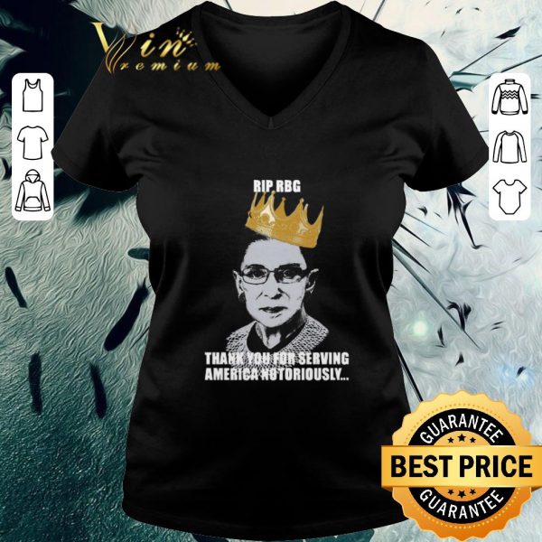 Original Ruth Bader Ginsburg thank You for serving America notorious shirt 3