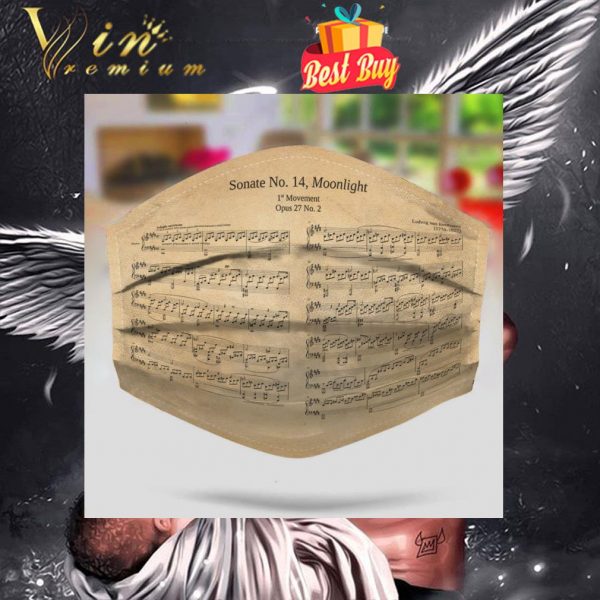 Piano Sonate No.14 Moonlight Beethoven face mask 1