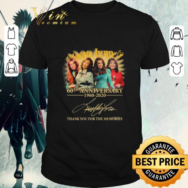 Nice Loretta Lynn 60th anniversary 1960 2020 thank you for the memories signature shirt 1