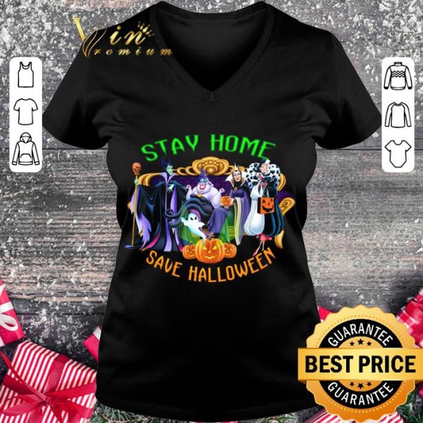 Funny Stay Home Save Halloween Disney Villains characters shirt 2