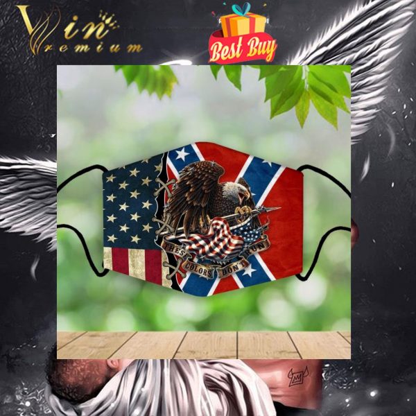 Eagle these colors don't run American flag Confederate face mask 1