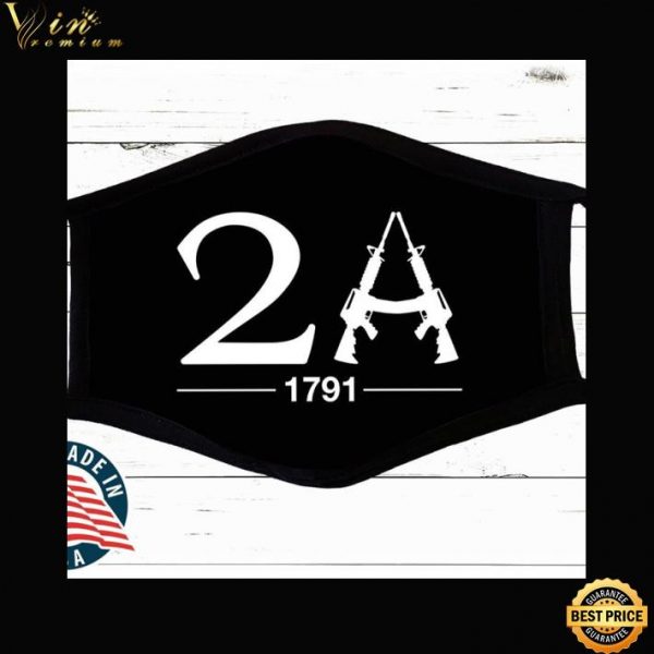 Second Amendment 2A 1791 face mask 3