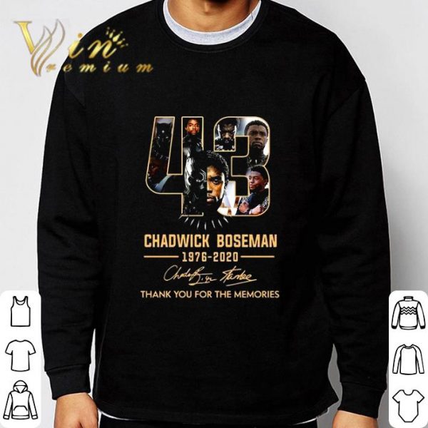 43 Chadwick Boseman 1976-2020 thank you for the memories shirt 3