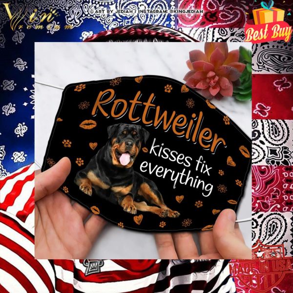 Rottweiler kisses fix everything face mask 2
