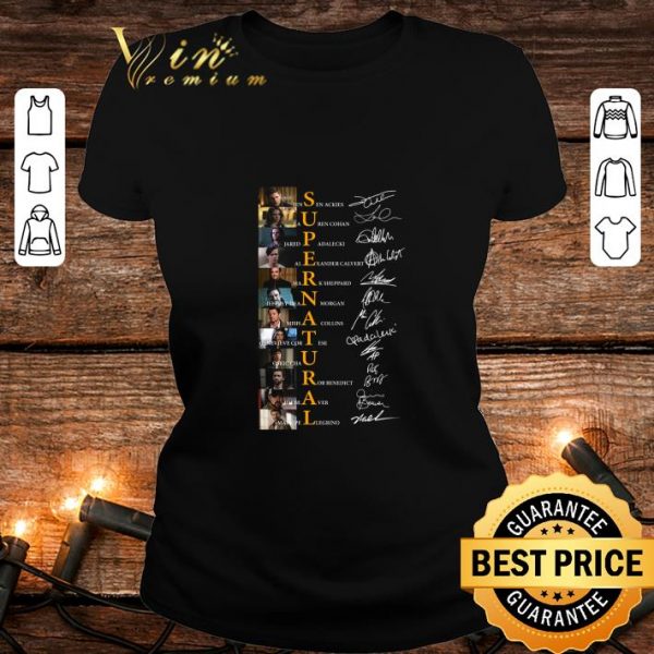 Original Supernatural all character signatures shirt 2