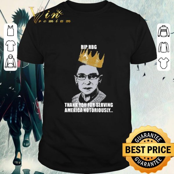 Original Ruth Bader Ginsburg thank You for serving America notorious shirt 1
