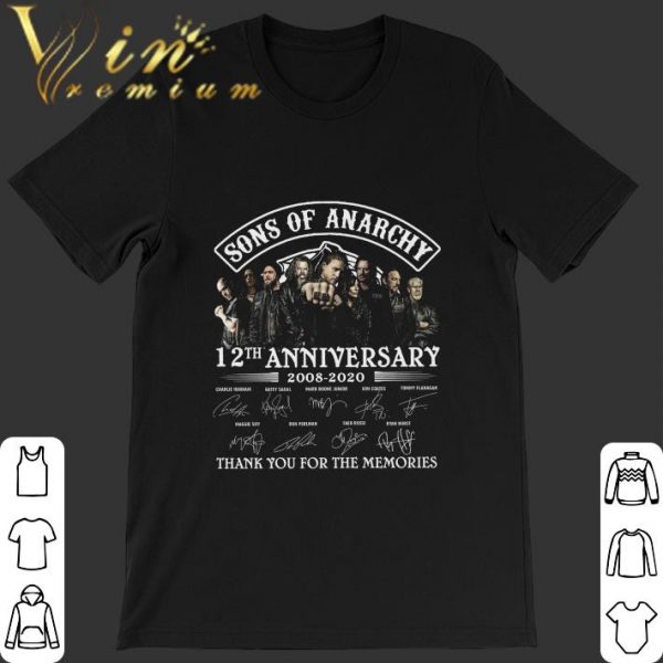 Sons Of Anarchy TV Show 12th Anniversary 2008-2020 signatures shirt 1