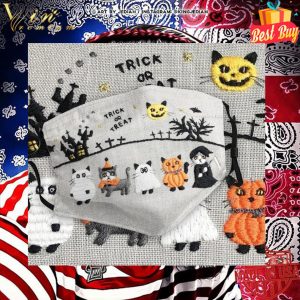 Cats Trick or treat halloween face mask 4