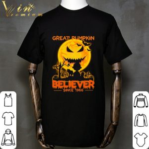 Snoopy and Charlie Brown great pumpkin believer since 1966 shirt 4