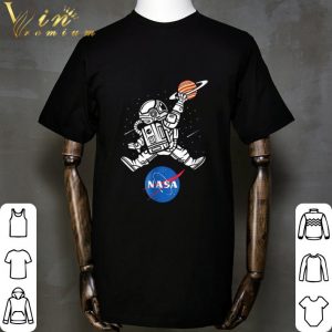 Astronaut Play Basketball NASA Logo shirt 4