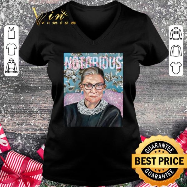 Hot RIP Notorious RBG Ruth Bader Ginsburg Floral Painting shirt 2