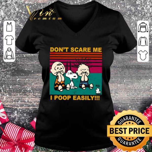 Snoopy Charlie Brown Pig-pen don't scare me I poop easily shirt 2