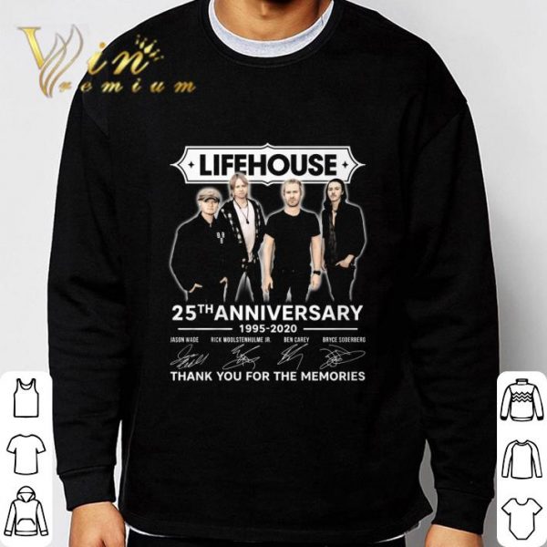 Lifehouse Band 25th anniversary 1995-2020 signatures shirt 3