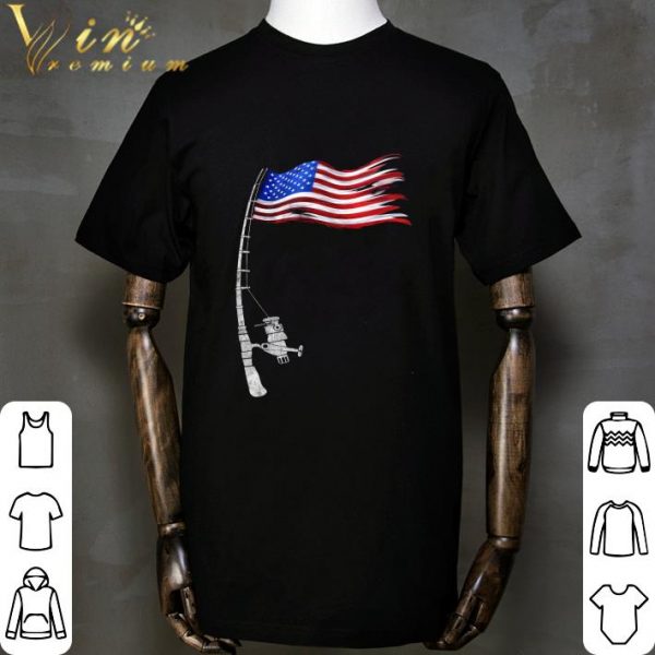 Fishing-rod American flag shirt 2