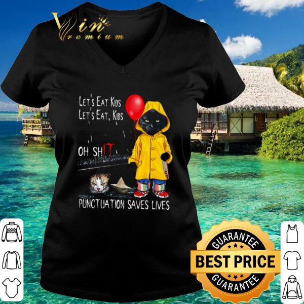 Best Cat Let’s Eat Kids Punctuation Saves Lives Halloween shirt 3