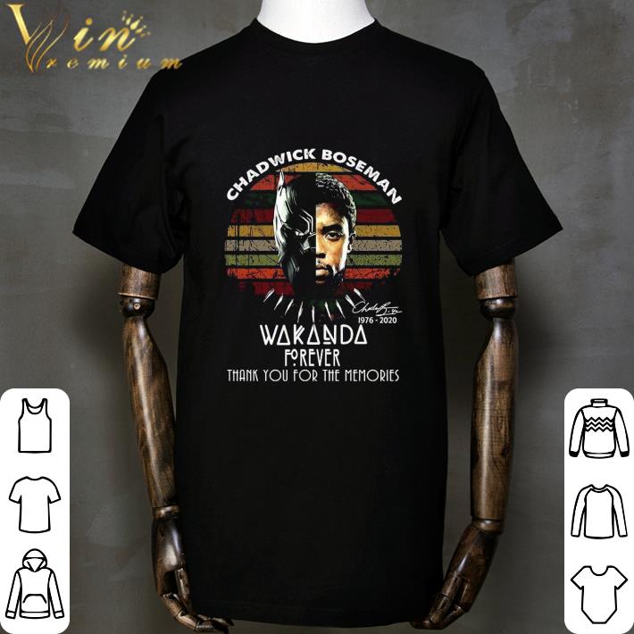 Chadwick Boseman 1976 2020 Wakanda Forever Signature Vintage shirt 2