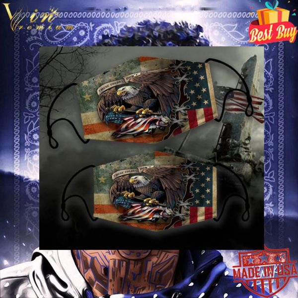 Eagle these colors don't run American flag face mask 3