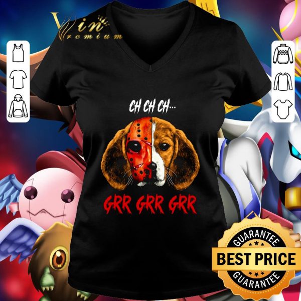 Beagle face Jason Voorhees Ch Ch Ch Grr Grr Grr Halloween shirt 2