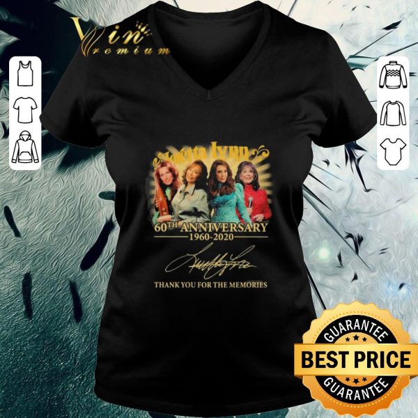 Nice Loretta Lynn 60th anniversary 1960 2020 thank you for the memories signature shirt 3