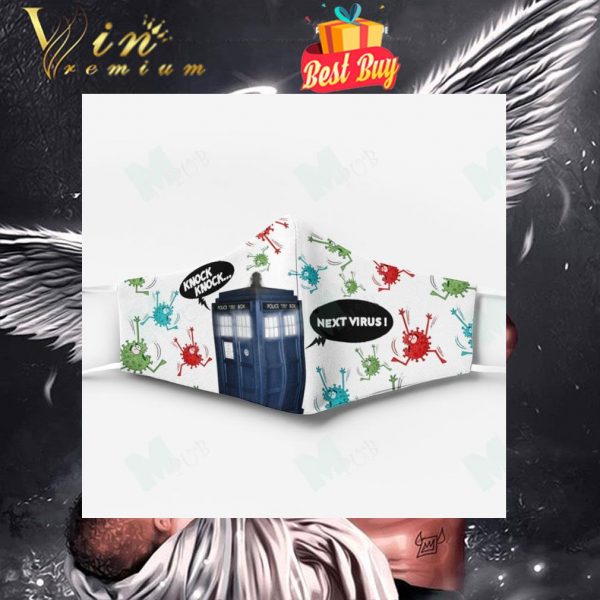 TARDIS Doctor Who Knock Knock Next Virus face mask 1