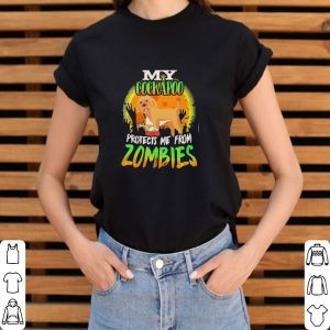 Nice My Cockapoo protects Me from Zombies halloween shirt 5