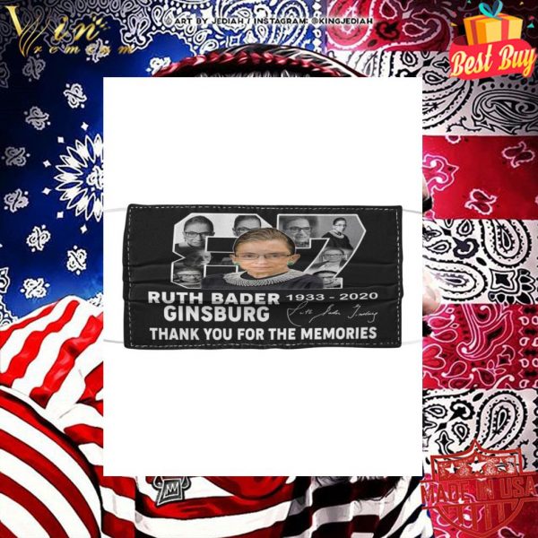 87 Ruth Bader Ginsburg 1933-2020 signature face mask 2