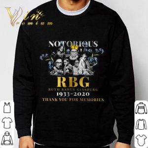 Flower Notorious RBG Ruth Bader Ginsburg RIP 1933-2020 shirt 5
