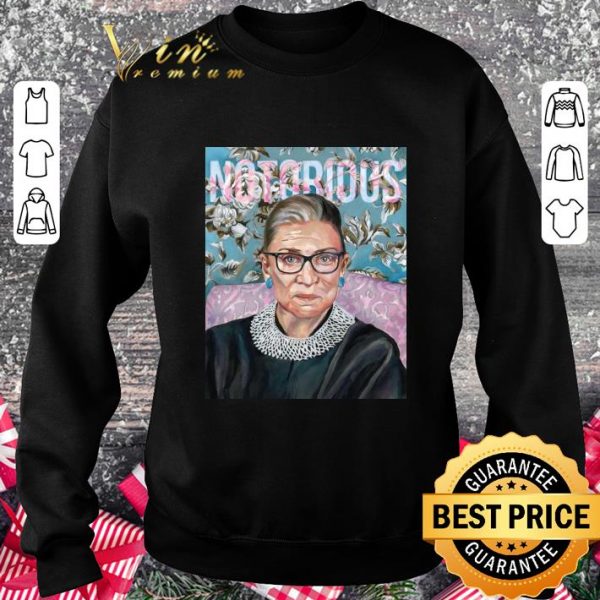 Hot RIP Notorious RBG Ruth Bader Ginsburg Floral Painting shirt 3