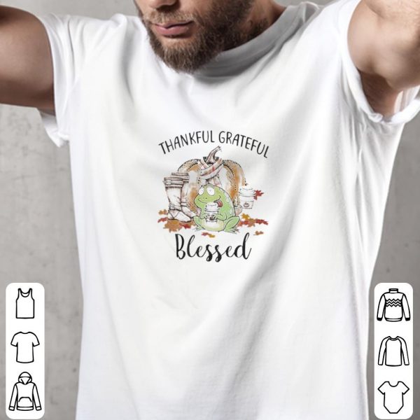 Awesome Frog thankful grateful Blessed Fall shirt 2