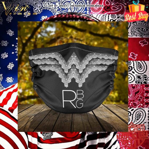 Wonder Woman logo RBG face mask 2