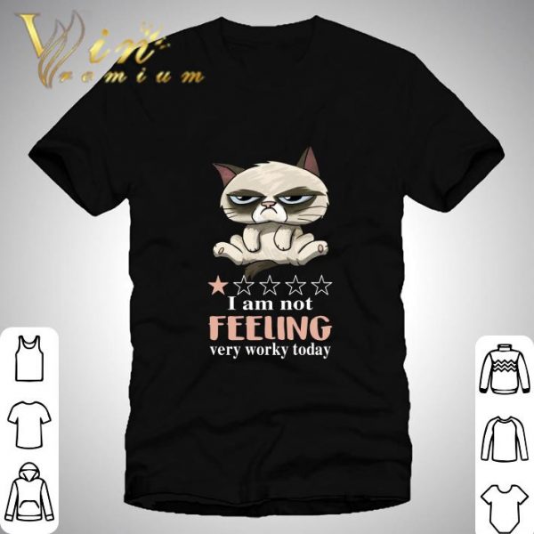 Grumpy cat 1 star i am not feeling very worky today shirt 1