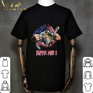 Fishing bite me inside me American flag shirt 4