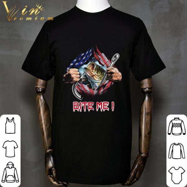 Fishing bite me inside me American flag shirt 2