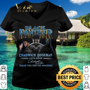 Top Black Panther Chadwick Boseman 1976 2020 Signature Thank You For The Memories shirt 5