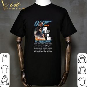 007 James Bond no time to die 58th anniversary 1962-2020 signatures shirt 4