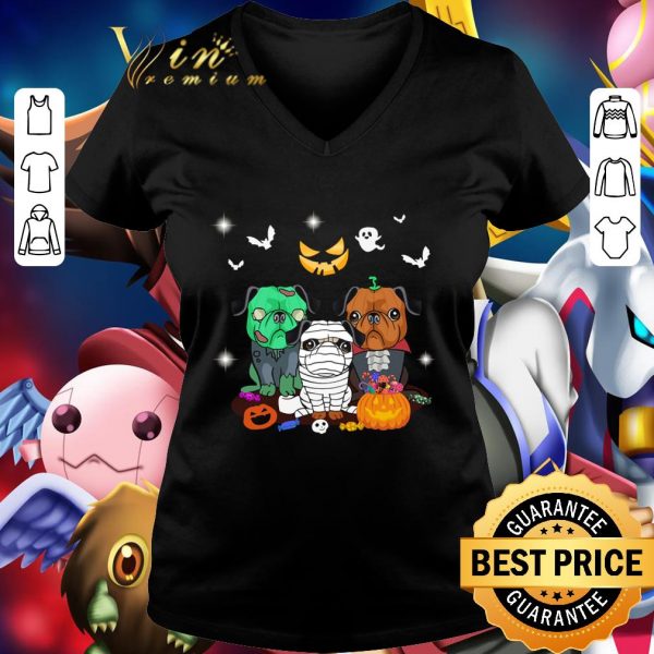 Funny Pugs Costume Happy Halloween shirt 2