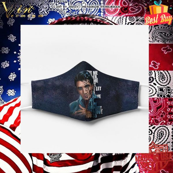 Elvis Presley love me tender love me sweet never let me go face mask 2
