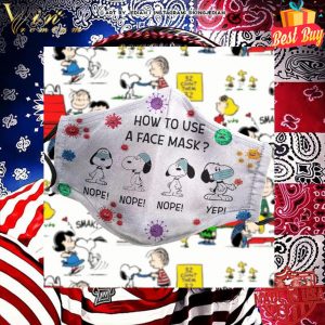 Coronavirus Snoopy nope yep how to use a face mask 4