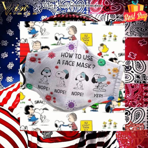 Coronavirus Snoopy nope yep how to use a face mask 2